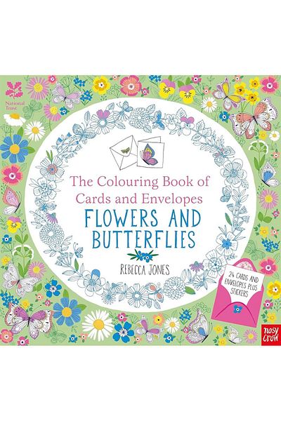 Nosy Crow National Trust: Color Book with Card and Enveli Design - Flowers and Butterflies