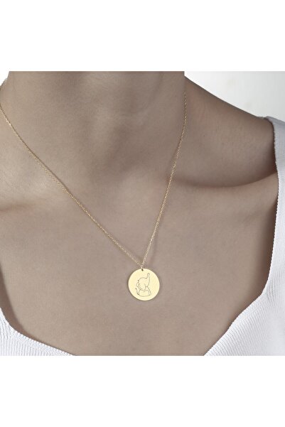 OneSilverGold 925 Ayar Gümüş Yavru Fil Plaka Kolye