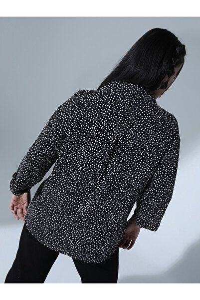 Hubberholme By Styli Ditsy Print Notch Lapel Relaxed Fit Shirt