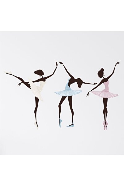 Kt Grup 3'lü Balerin Arkadaşlar Salon Ve Oturma Odası Modern Duvar Sticker