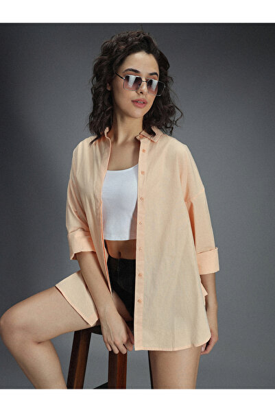 High Star By Styli قميص كلاسيكي كبير الحجم بتصميم كتف منسدلة