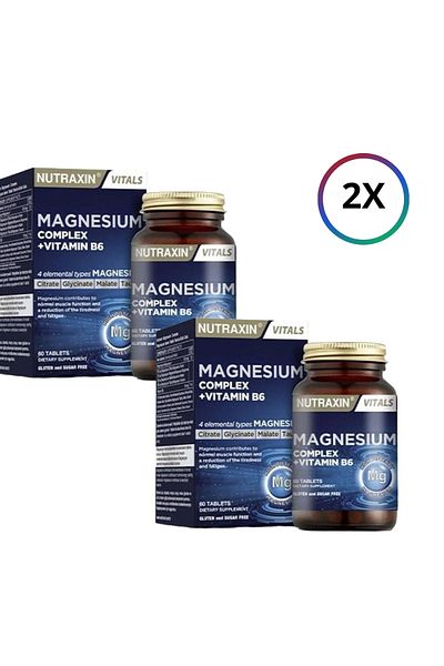 Nutraxin Magnesium Complex - Vitamin B6 60 Tablets and 1x100ml Facial Cleansing Gelii Set1442