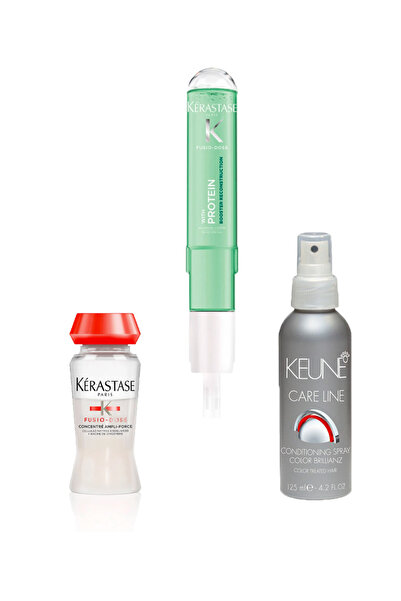 Kerastase İşlem Görmüş Saç Bakım Kürü / Booster 120 Ml & Cocentre Fusıo Dose 12 Ml + Keune Saç Sprey 125 Ml