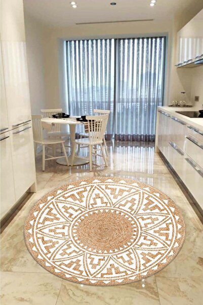 aymira home Home Dekoratifmakinede Yıkanabilen Kaymaz Taban Yuvarlak Mutfak V...