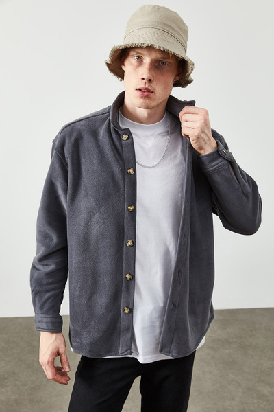 oneoff Cămașă oversize din lână pentru bărbați - Design elegant