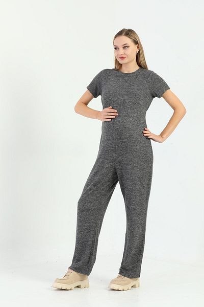 MEGHAN L.A Maternity Flexible Soft Fabric Jumpsuit