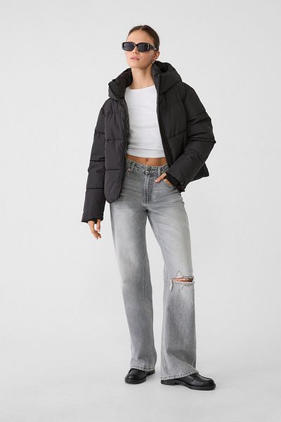 Stradivarius Basic Inflatable Coat with Hood