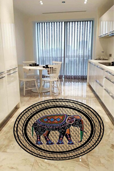 aymira home Home Dekoratifmakinede Yıkanabilen Kaymaz Taban Yuvarlak Mutfak V...