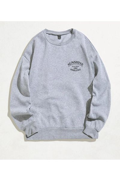FAVORİST Unisex Φούτερ STAY WILD SUNSHINE Crew Neck - Τυπωμένο