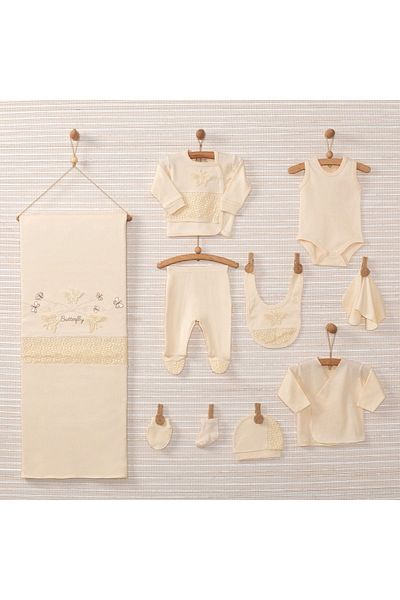 Bebbek Baby Girl Organic Bamboo Butterfly Newborn 10-Piece Hospital Exit