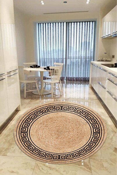 aymira home Home Dekoratifmakinede Yıkanabilen Kaymaz Taban Yuvarlak Mutfak V...