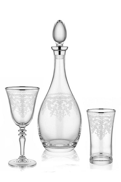 Paşabahçe Decostyle Glass Set Victory Silver 25 Pieces