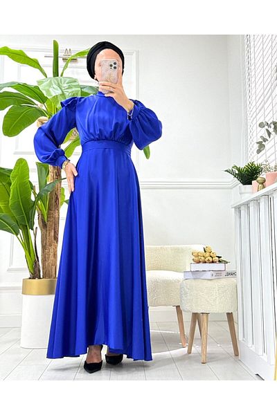 onix Elenay Saks Blue Evening Dress