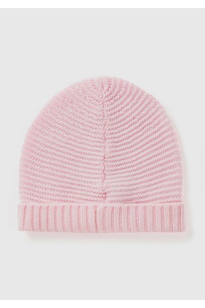 United Colors of Benetton Boy's Light Pink Knitted Beanie
