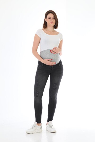 MEGHAN L.A Maternity Stretchy Abdominal Support Adjustable Waist Jeans
