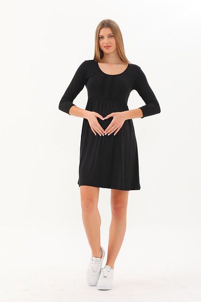 MEGHAN L.A Rochie neagră de maternitate și maternitate