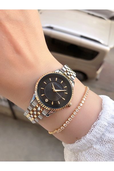 Homies Brand Steel Case - Women's Wristwatch and Gift Bracelet Set