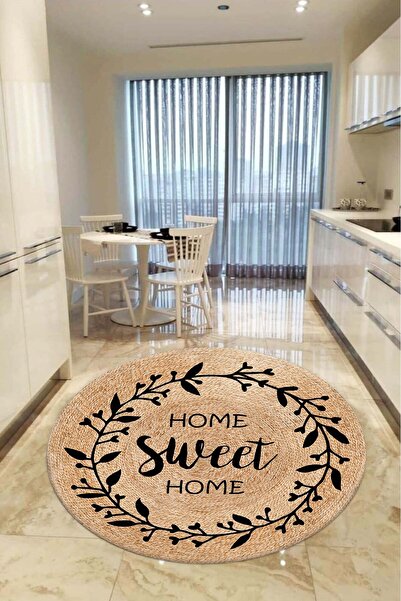 aymira home Home Dekoratifmakinede Yıkanabilen Kaymaz Taban Yuvarlak Mutfak V...