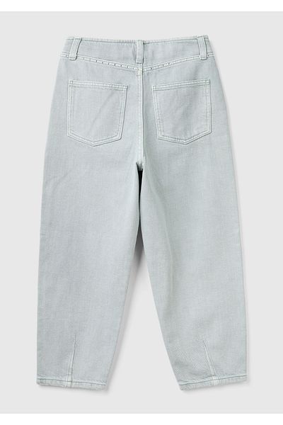 United Colors of Benetton Girl's Denim Trousers - 5 Pockets and Button Closure