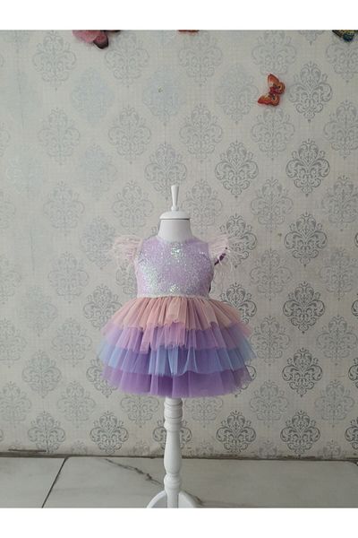 Kidstore Rochie Unicorn Liliac pentru Fata