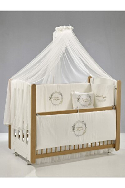 Meltem Smart Mia Anne Yanı Ahşap Sallanır Beşik 60x120 cm (naturel-angel)