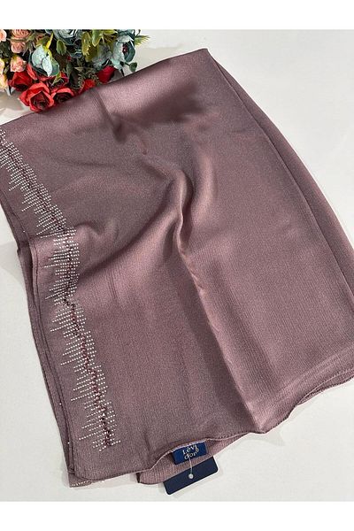 Levidor Premium Diamond Jewelled Shawl Dried Rose Dxs0218