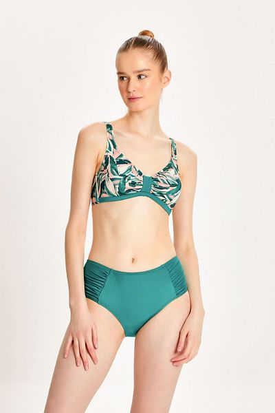 TOO SALTY SWIMWEAR Women's Patterned Gathering High Waist Bikini Set 24S125ST