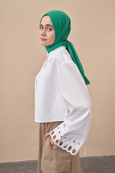 ARMANDA Beneton Green Cotton Jazz Shawl