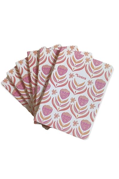 blume Acar Pink Deal Notes - دفتر ملاحظات حراري مخطط بغطاء مرن 14,5*21 سم 192 صفحة