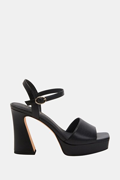 Katy Perry صندل نسائي بكعب أسود - موديل مفتوح مربع