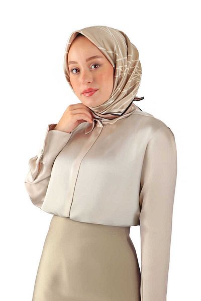 Bursa İpek وشاح حريري Twill - نمط صدى الحجر