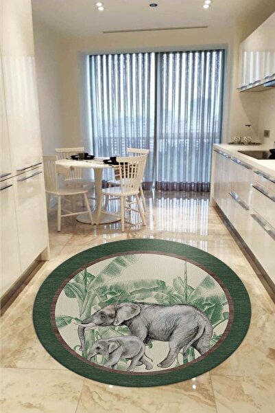 aymira home Home Dekoratifmakinede Yıkanabilen Kaymaz Taban Yuvarlak Mutfak V...