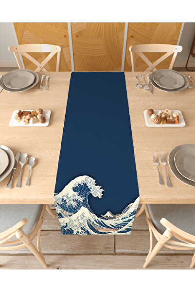 GREENDECOR cu imprimeu Runner cu model boem - Imprimare digitală, față de mas...