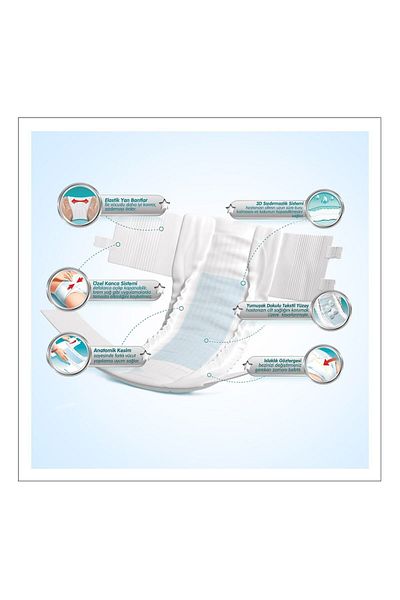 Joly Adult Patient Diapers with Waistband Size Xl 30 Pieces
