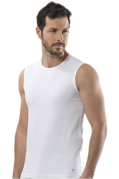 Anıt Ανδρικό εσώρουχο Modal 0 Neck Zero Sleeve 1202 - 3 τεμάχια