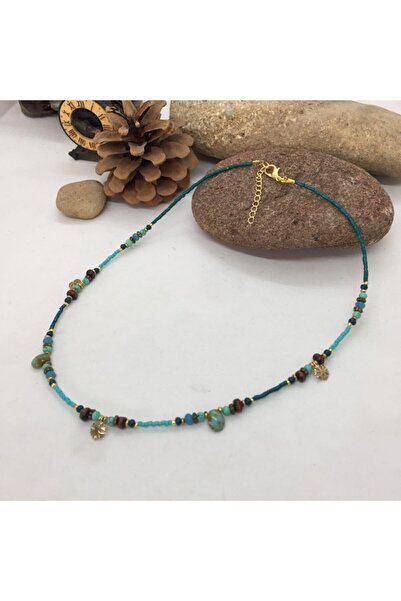 Porsuk Alternatif El Yapımı Etnik Otantik Hippi Bohem Kolye