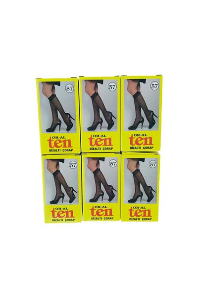 Oral Çorap Orarteks 12 Pieces Oral 40 Denim Medium Thick Knee Socks Set