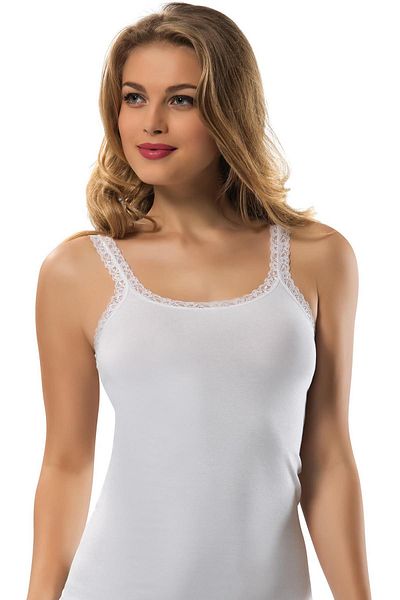 Erdem Women's Lace Thick Strap Lycra Tank Top 2116Bst - 3 Pieces