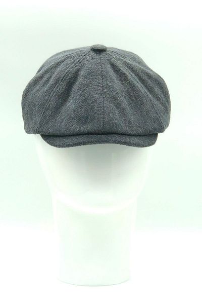 Hoppe Winter Dark Smoked Herringbone Patterned 8-Piece Irish Style Newsboy Peakyblinders Cap