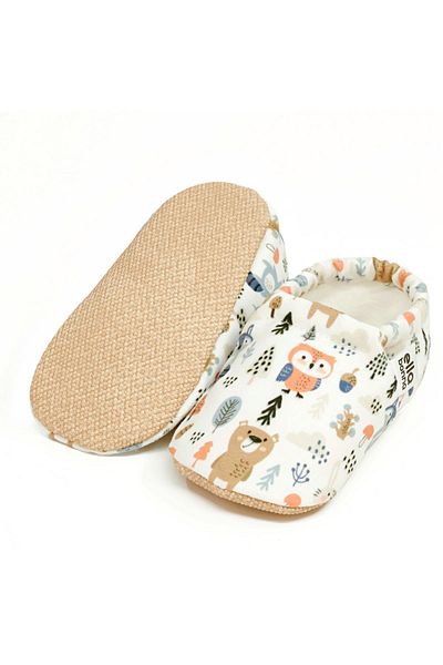 Ella Bonna Forest Animals Baby Slippers - Non-Slip Sole, Home Boots Slippers Nursery Shoes