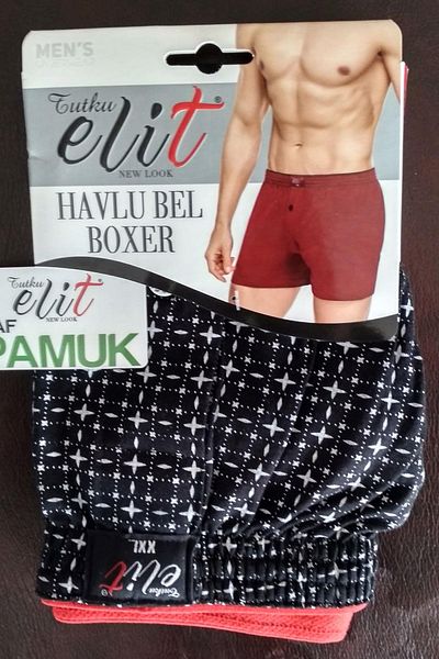 Tutku Elit Ανδρική πετσέτα με σχέδιο μέσης Boxer 1102 - 3 τεμάχια