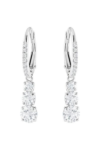 Swarovski 5416155 Earring Attract Trilogy - PE RND CZWH/RHS