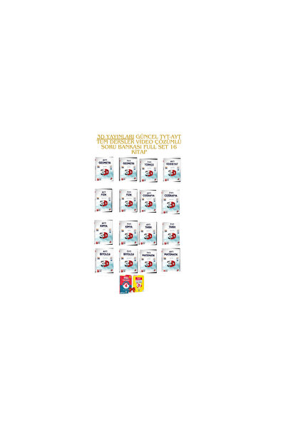 3D Yayınları Güncel Tyt-Ayt Tüm Dersler Soru Bankası Full Set 16 Kitap(TIPKI ...