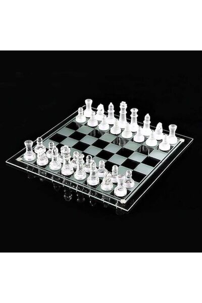 nesever store Yüksek Kalite Cam Satranç Takımı (25x25) cm