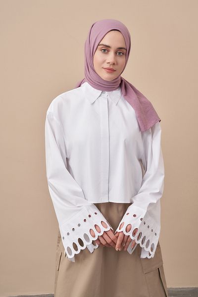 ARMANDA Ματ Dusty Rose βαμβακερό σάλι τζαζ