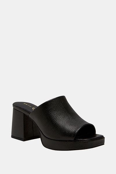 Katy Perry Black Surprise Slide - Women's Heeled Slippers