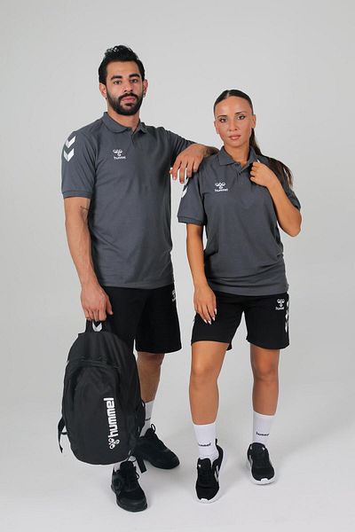hummel Μπλουζάκι με γιακά πόλο Armin Anthracite