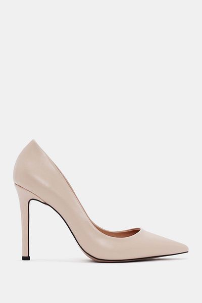 Bestyle Pantofi cu toc Sylvy pentru femei de culoare nud