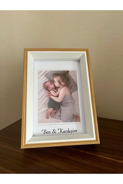 Tiny Desing Accessorıes Me And My Brother Written Wooden Memory Frame