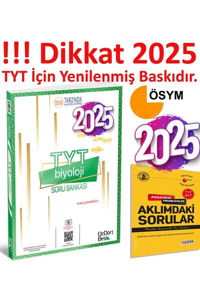 Üç Dört Beş Yayıncılık 345 Yayınları - TYT Biyoloji Soru Bankası Dr. Biyotik ...